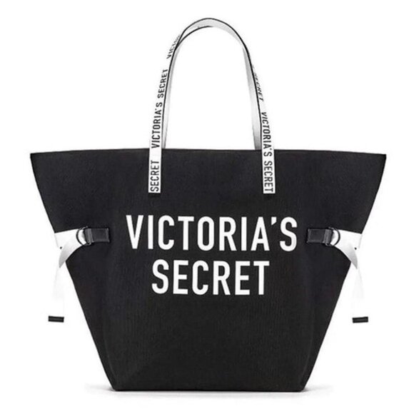 Victoria Secret White And Black Tote Like New! - Picture 3 of 11